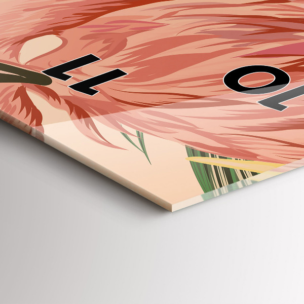 Reloj de vidrio vertical Hojas de palmera tropical - espejomat.es