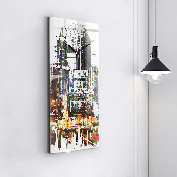 Reloj de cristal vertical Nueva York - espejomat.es