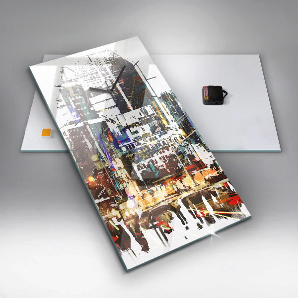 Reloj de cristal vertical Nueva York - espejomat.es