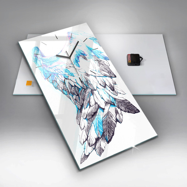 Reloj de vidrio vertical Imitación de alas de pájaro - espejomat.es