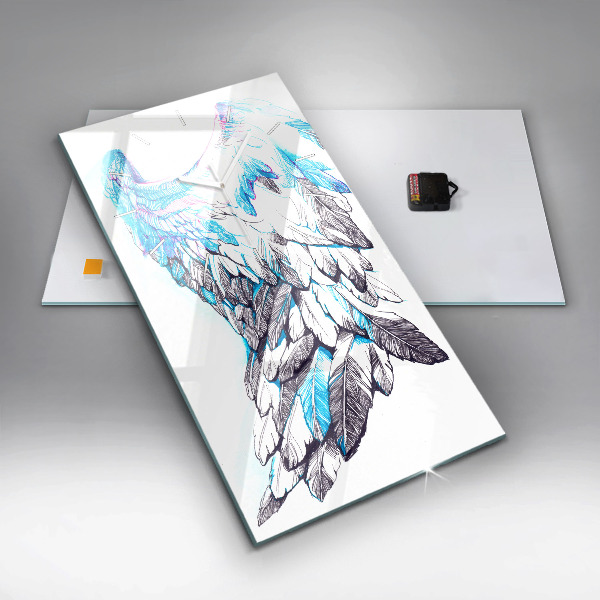 Reloj de vidrio vertical Imitación de alas de pájaro - espejomat.es