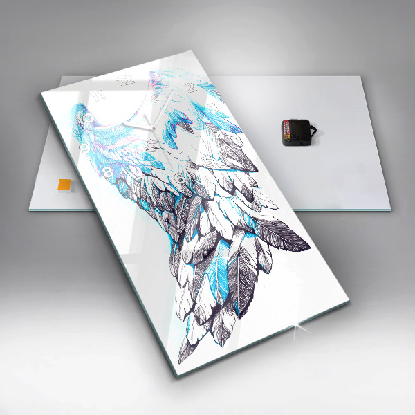 Reloj de vidrio vertical Imitación de alas de pájaro - espejomat.es