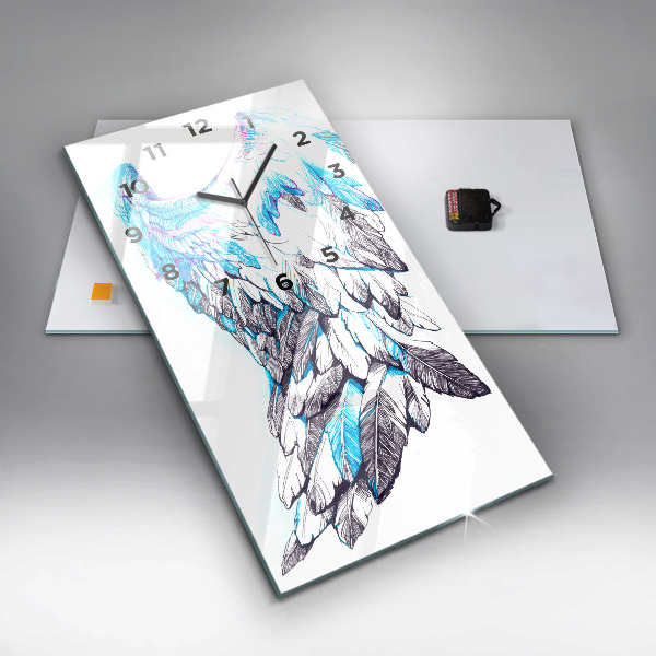 Reloj de vidrio vertical Imitación de alas de pájaro - espejomat.es