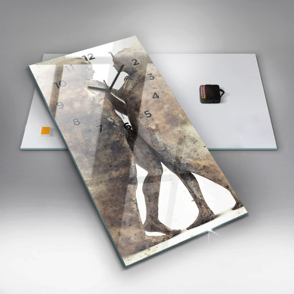 Reloj vertical Abstracción gente arena - espejomat.es