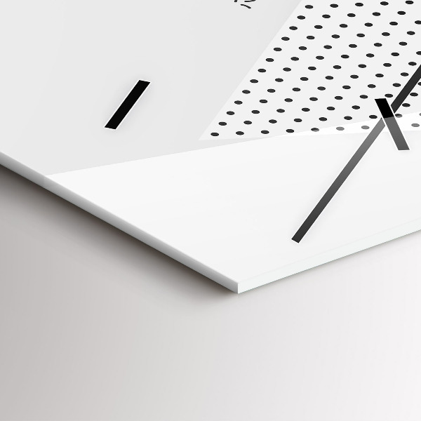 Reloj de cristal vertical Patrón geométrico - espejomat.es