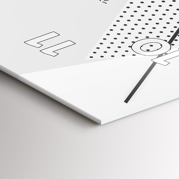 Reloj de cristal vertical Patrón geométrico - espejomat.es