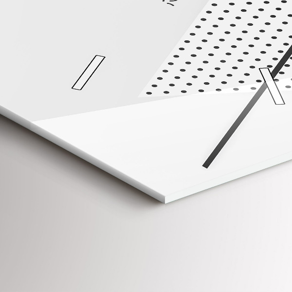 Reloj de cristal vertical Patrón geométrico - espejomat.es