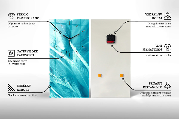 Reloj de cristal vertical Sensibilidad humana del pensamiento - espejomat.es