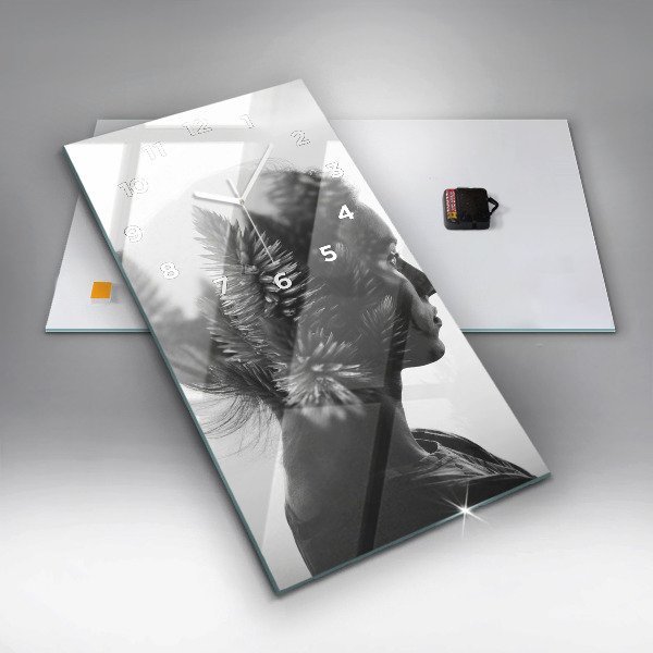 Reloj de cristal vertical Sensibilidad humana del pensamiento - espejomat.es