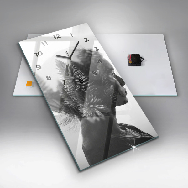 Reloj de cristal vertical Sensibilidad humana del pensamiento - espejomat.es