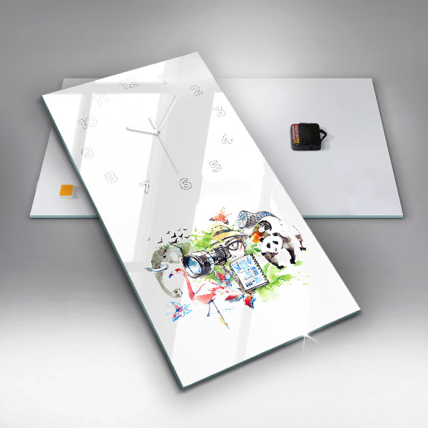 Reloj de vidrio vertical Zoólogo - espejomat.es