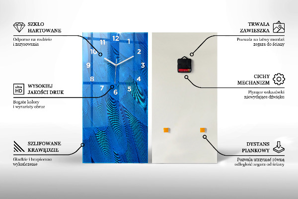 Reloj de vidrio vertical La libertad y la naturaleza de los pájaros - espejomat.es