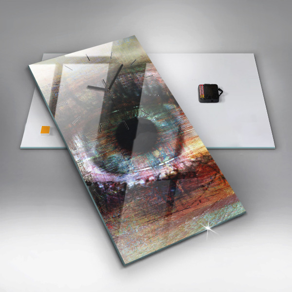 Reloj de cristal vertical Arte callejero Ojo - espejomat.es