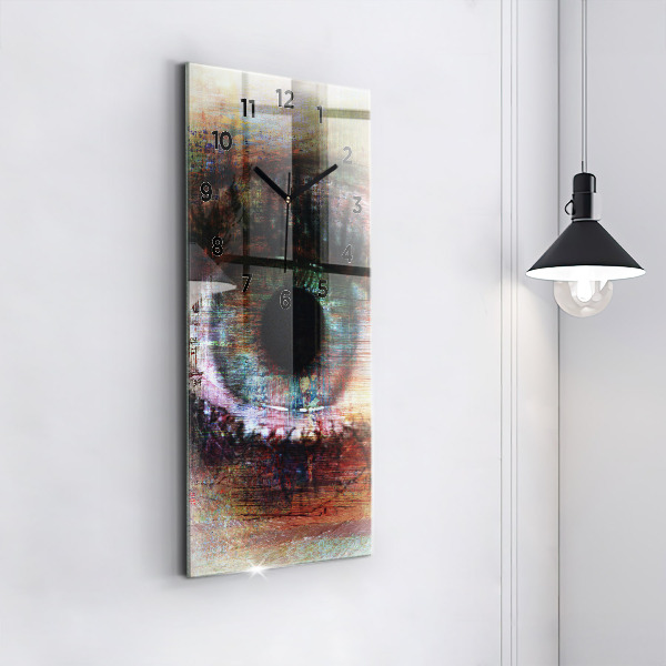 Reloj de cristal vertical Arte callejero Ojo - espejomat.es