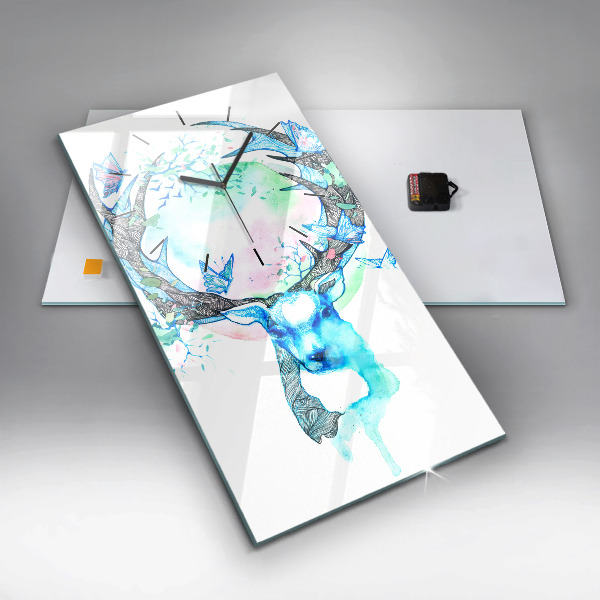 Reloj vertical Ilustración de un ciervo - espejomat.es