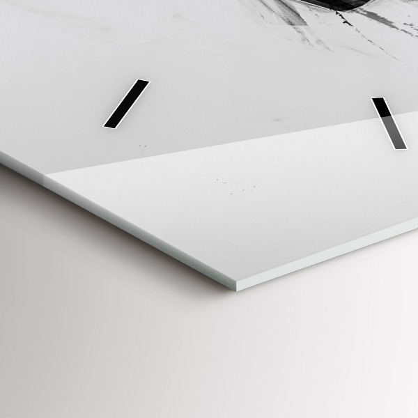 Reloj de cristal vertical León pintado - espejomat.es