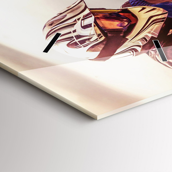 Reloj de vidrio vertical Enduro motocross - espejomat.es