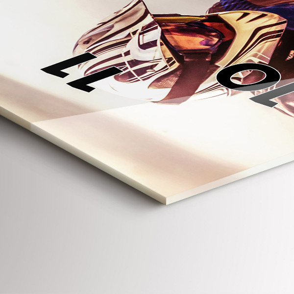 Reloj de vidrio vertical Enduro motocross - espejomat.es