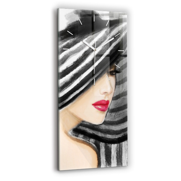 Reloj vertical Mujer en blanco y negro - espejomat.es