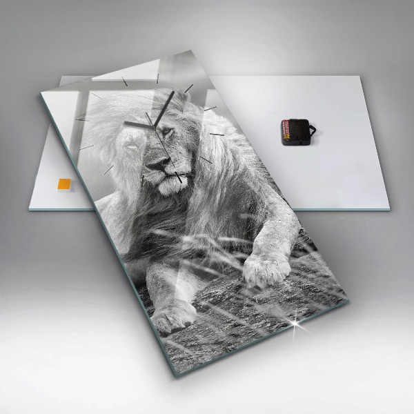 Reloj de vidrio vertical Abstracto - León - espejomat.es