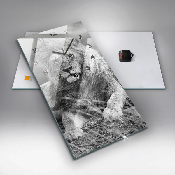 Reloj de vidrio vertical Abstracto - León - espejomat.es