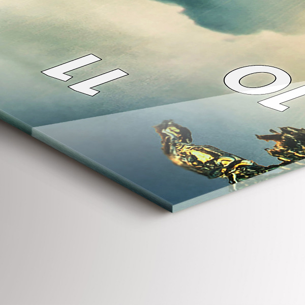 Reloj vertical Ola perspectiva Puesta de sol - espejomat.es