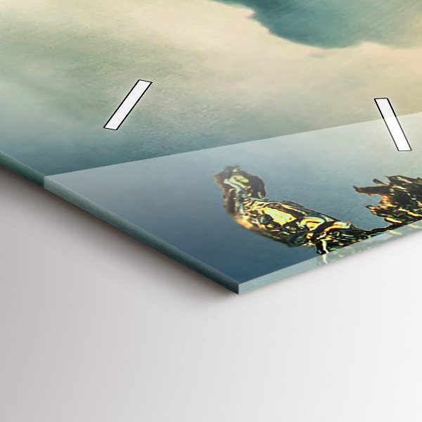 Reloj vertical Ola perspectiva Puesta de sol - espejomat.es