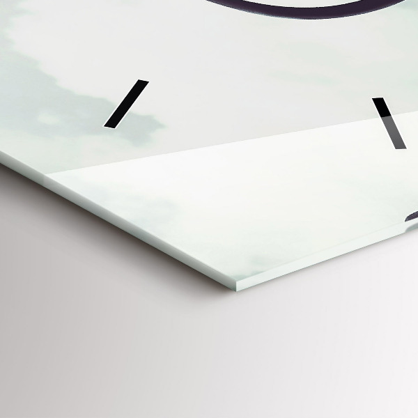 Reloj de vidrio vertical Cebra - Abstracción - espejomat.es