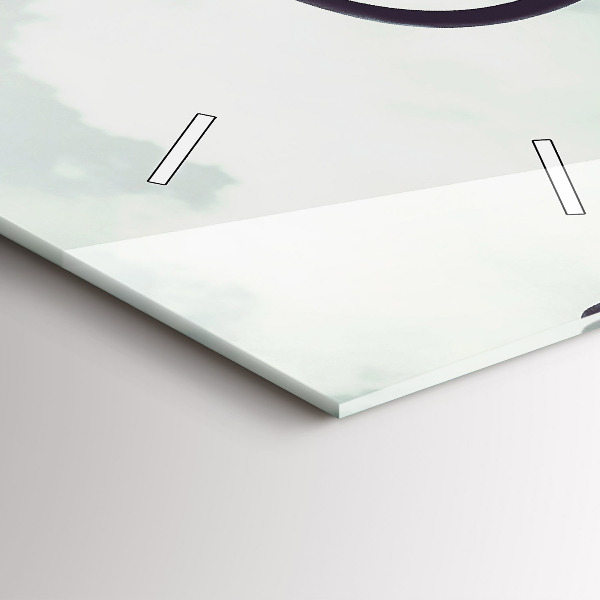 Reloj de vidrio vertical Cebra - Abstracción - espejomat.es