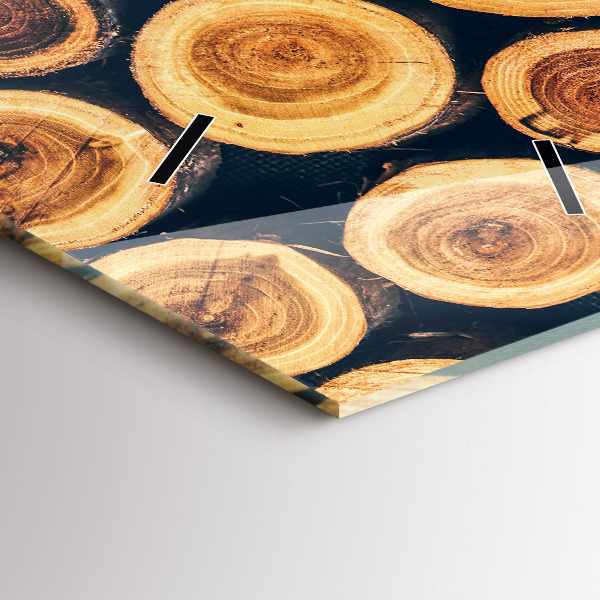 Reloj de cristal vertical Madera - espejomat.es