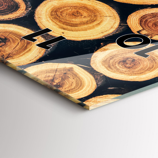 Reloj de cristal vertical Madera - espejomat.es