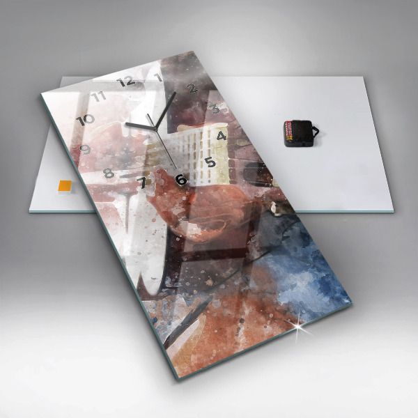 Reloj vertical Visualización de guitarra - espejomat.es