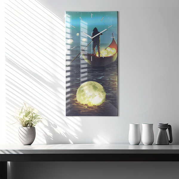 Reloj de cristal vertical Abstracción - espejomat.es