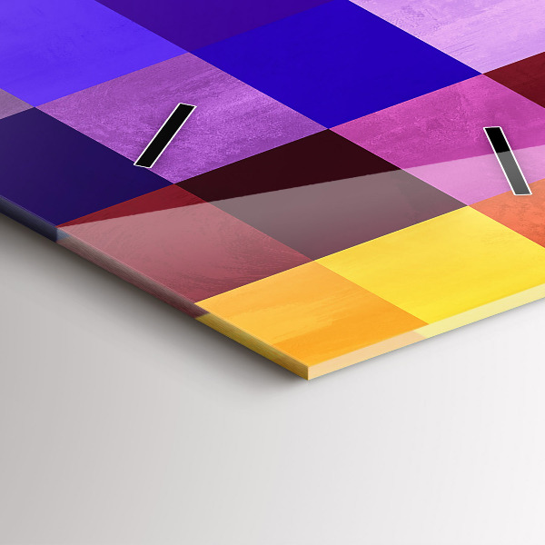 Reloj de vidrio vertical Composición de cuadrados - espejomat.es