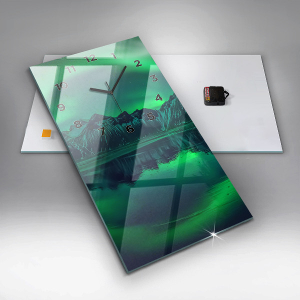 Reloj vertical Aurora boreal - espejomat.es