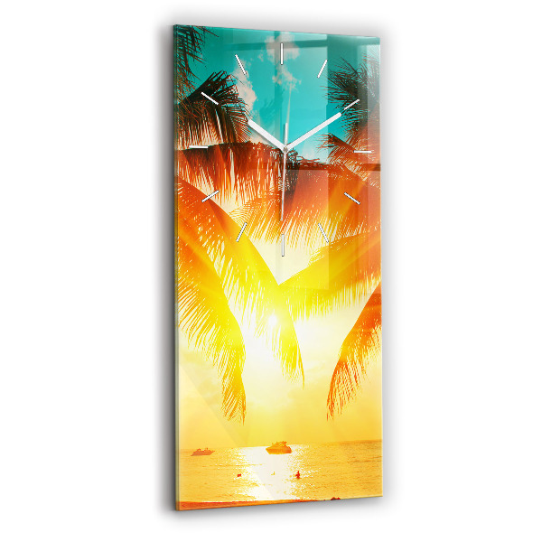 Reloj de vidrio vertical Vacaciones Descanso Verano - espejomat.es