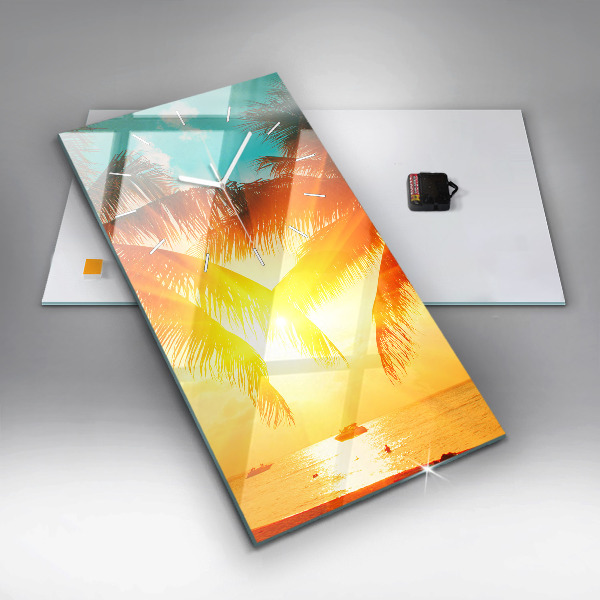 Reloj de vidrio vertical Vacaciones Descanso Verano - espejomat.es