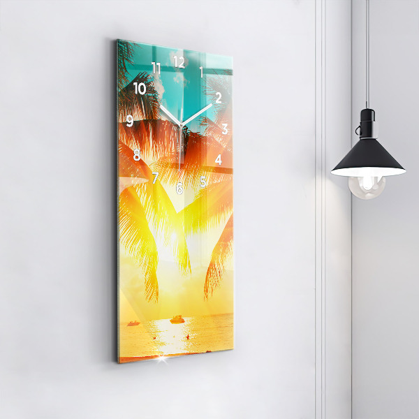 Reloj de vidrio vertical Vacaciones Descanso Verano - espejomat.es