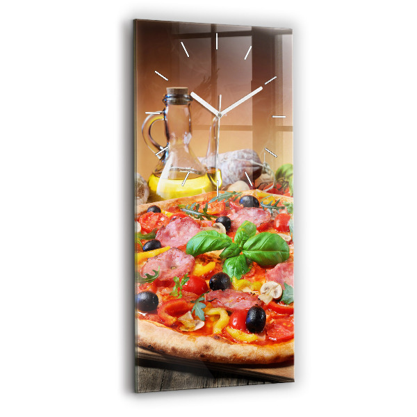 Reloj de vidrio vertical Corazón culinario de Italia - espejomat.es