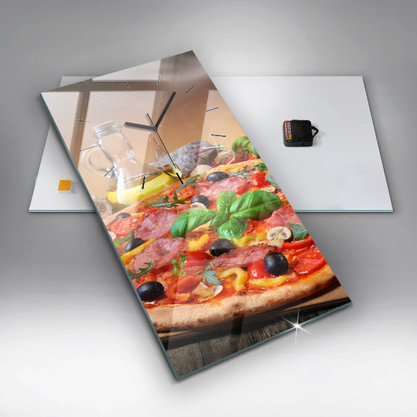 Reloj de vidrio vertical Corazón culinario de Italia - espejomat.es