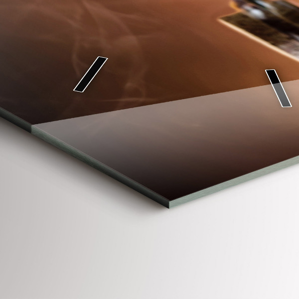 Reloj de vidrio vertical Corazón culinario de Italia - espejomat.es