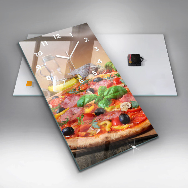 Reloj de vidrio vertical Corazón culinario de Italia - espejomat.es