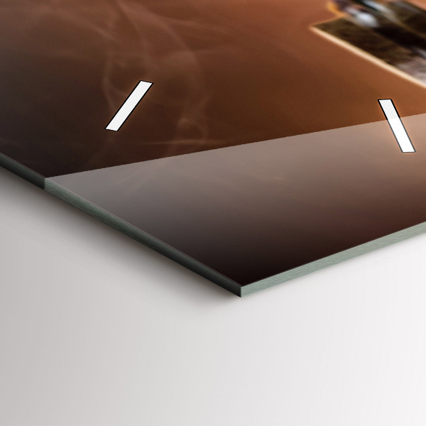 Reloj de vidrio vertical Corazón culinario de Italia - espejomat.es