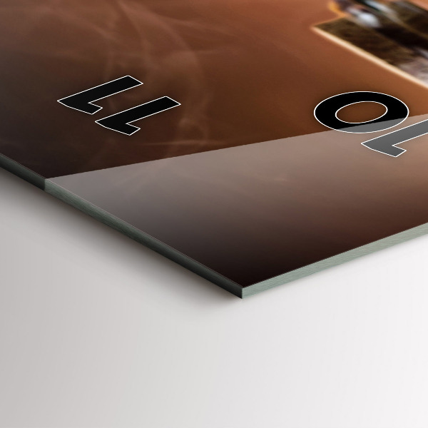 Reloj de vidrio vertical Corazón culinario de Italia - espejomat.es