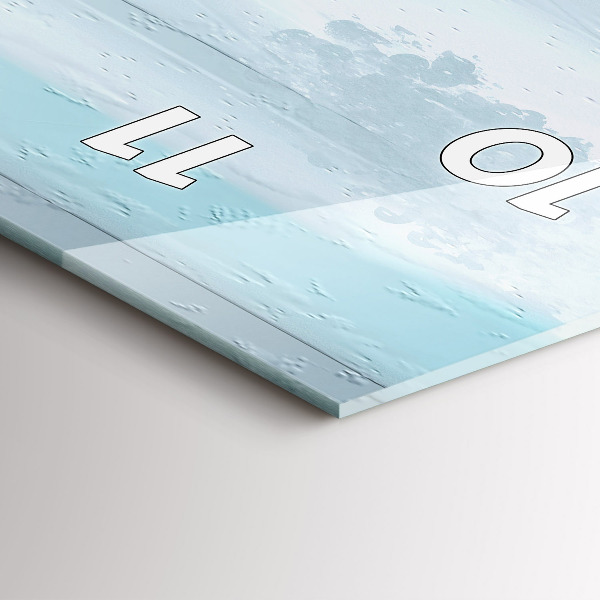 Reloj de vidrio vertical Paisaje abstracto al óleo - espejomat.es