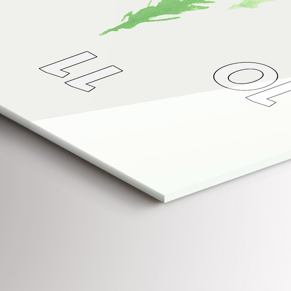 Reloj de cristal vertical Pintura de un bosque verde - espejomat.es