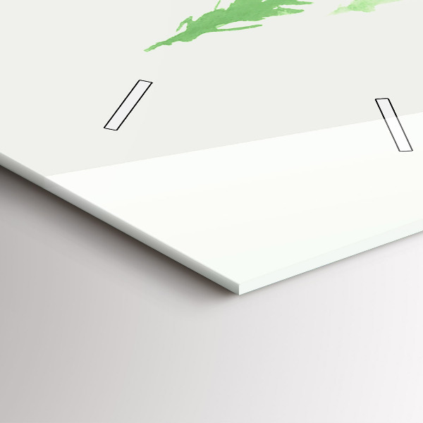 Reloj de cristal vertical Pintura de un bosque verde - espejomat.es