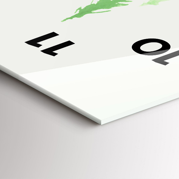 Reloj de cristal vertical Pintura de un bosque verde - espejomat.es