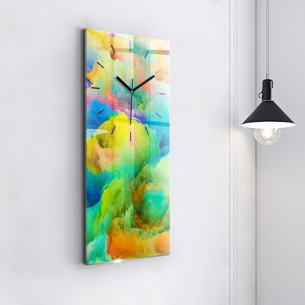 Reloj de cristal vertical Textura fractal - espejomat.es