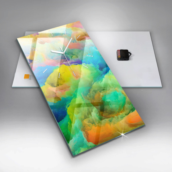 Reloj de cristal vertical Textura fractal - espejomat.es